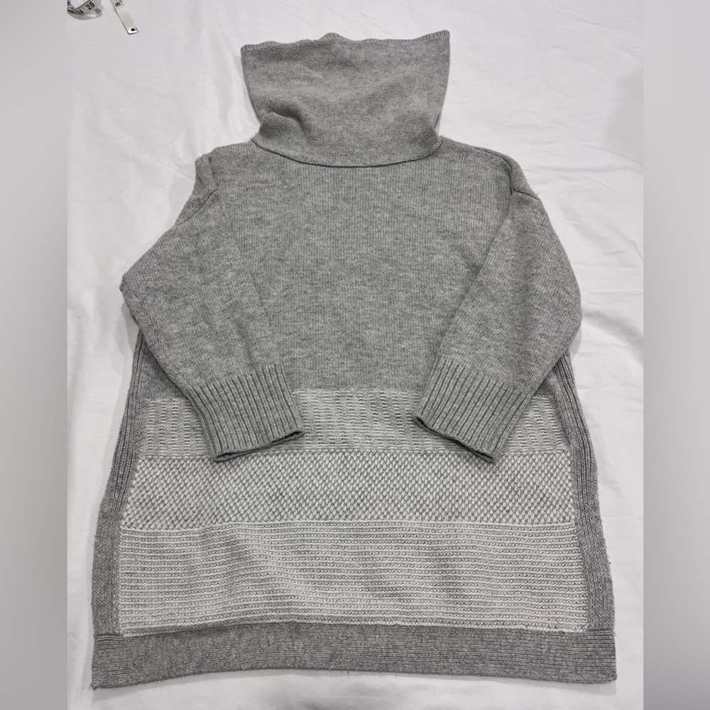 Loft Lounge Turtleneck Cowlneck Tunic‎ Sweater Grey Size XS/S